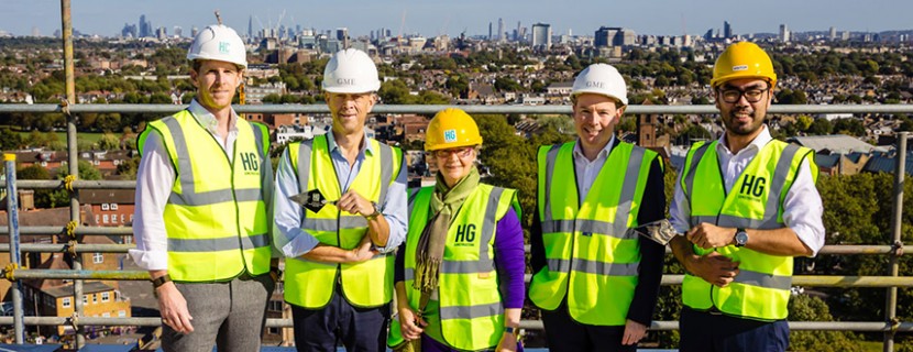 HG Construction and Great Marlborough Estates celebrate topping out of landmark west London site